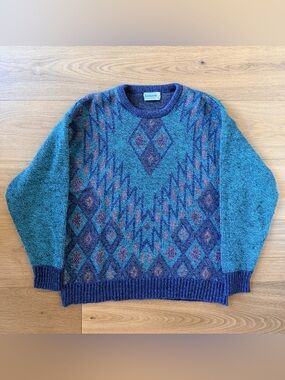 Vintage Grandpa Acrylic Wool Sweater Size Large